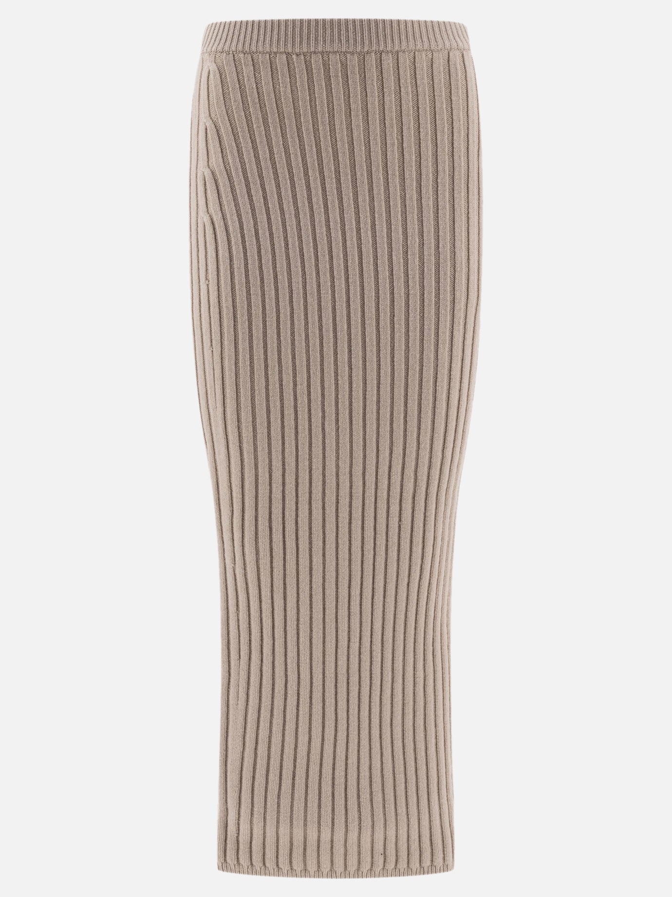 Max Mara Wool and cashmere knit skirt Beige