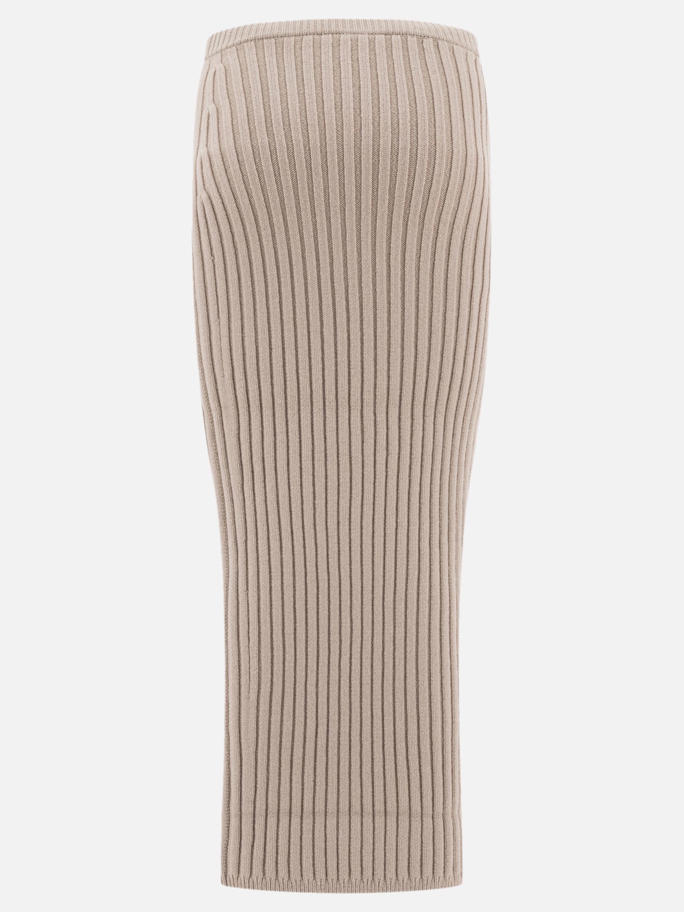 Max Mara Wool and cashmere knit skirt Beige