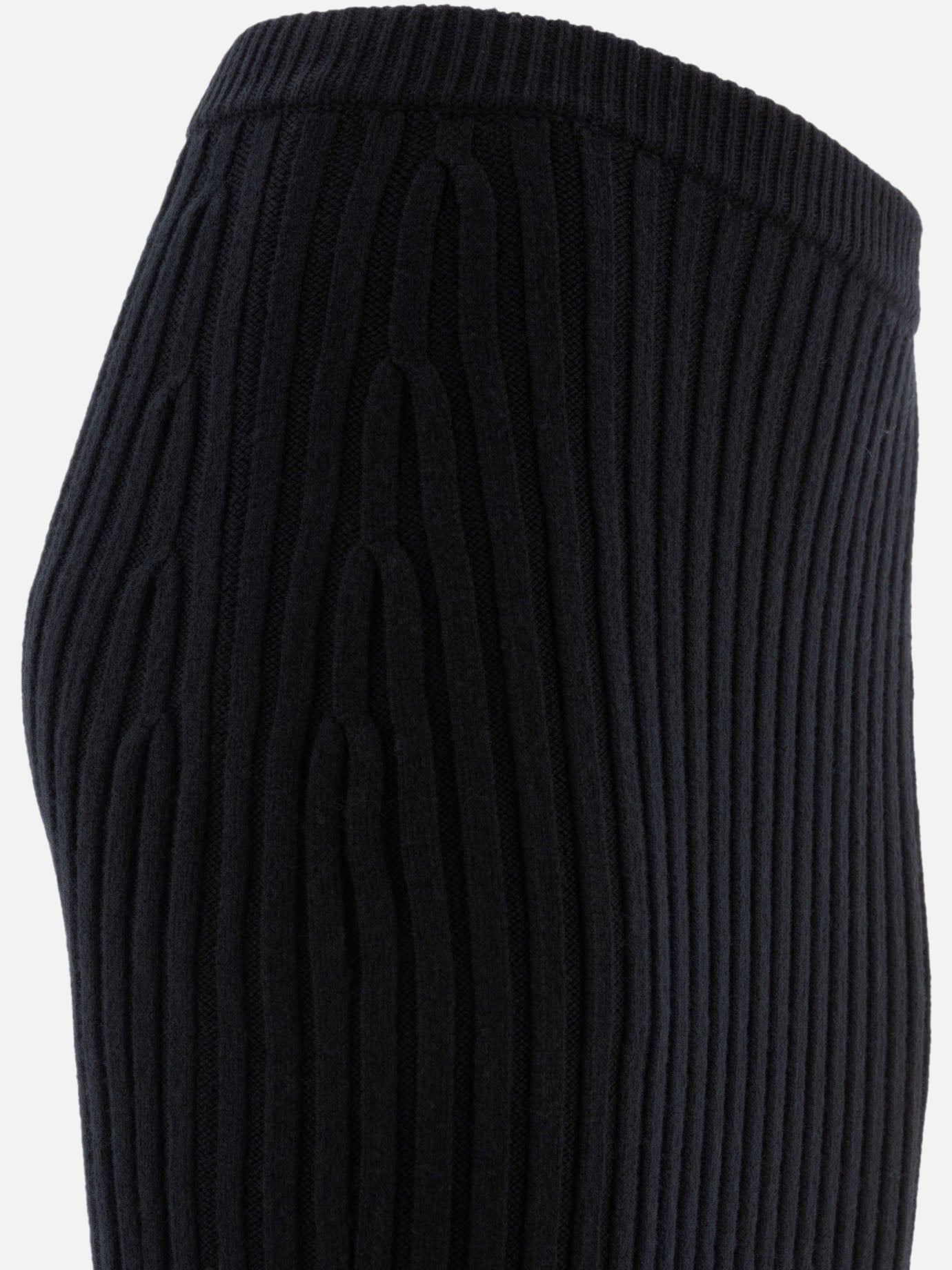 Max Mara Wool and cashmere knit skirt Black