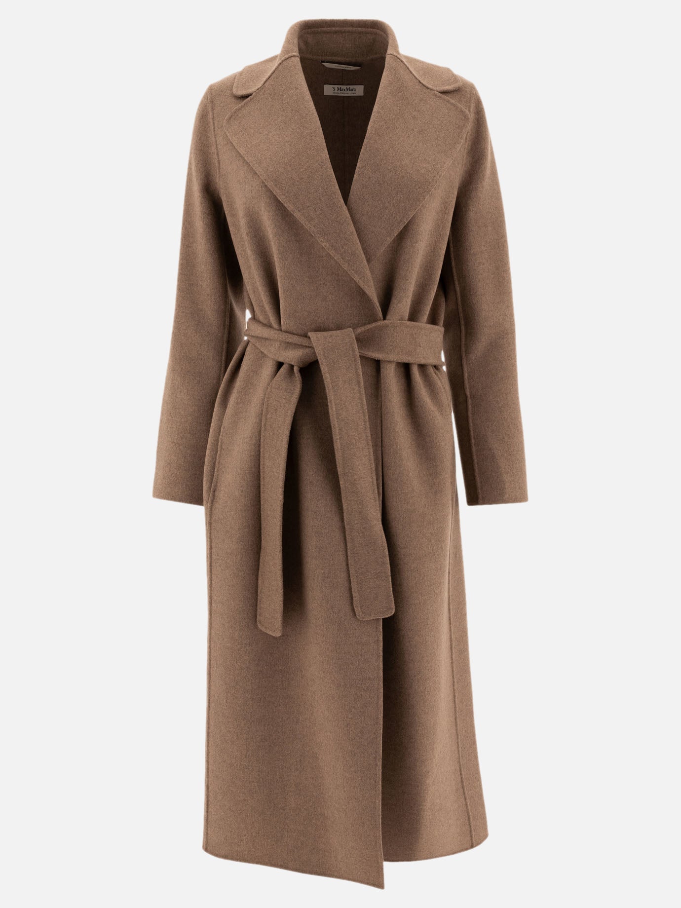 Max Mara S "Poldo" wool belted coat Brown