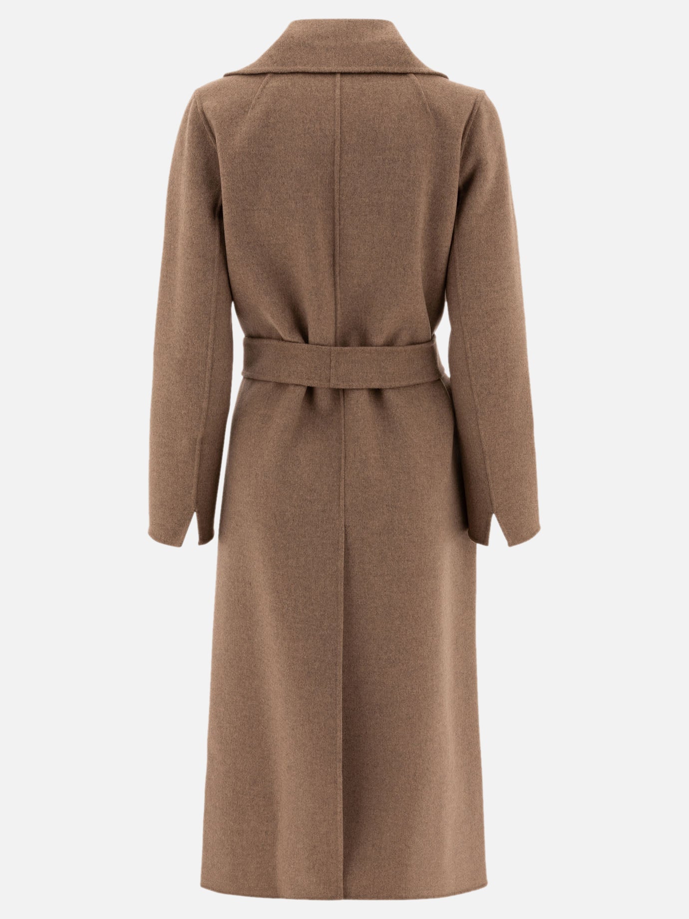 Max Mara S "Poldo" wool belted coat Brown