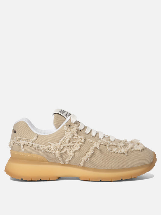 Miu Miu Denim sneakers Beige