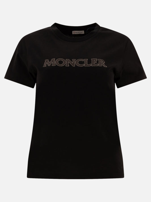 Moncler T-shirt with crystals Black