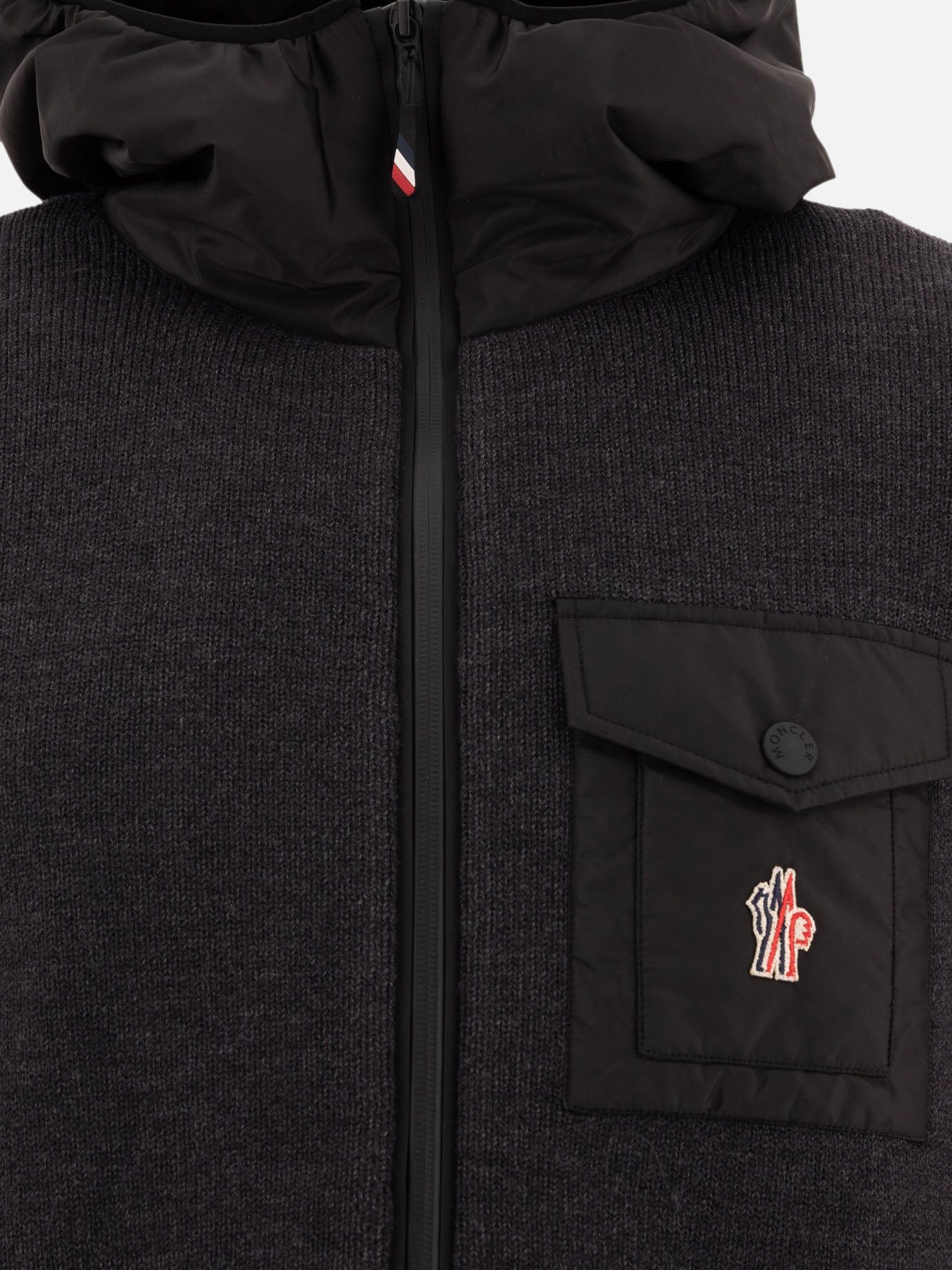 Moncler Grenoble Tricot down jacket Grey