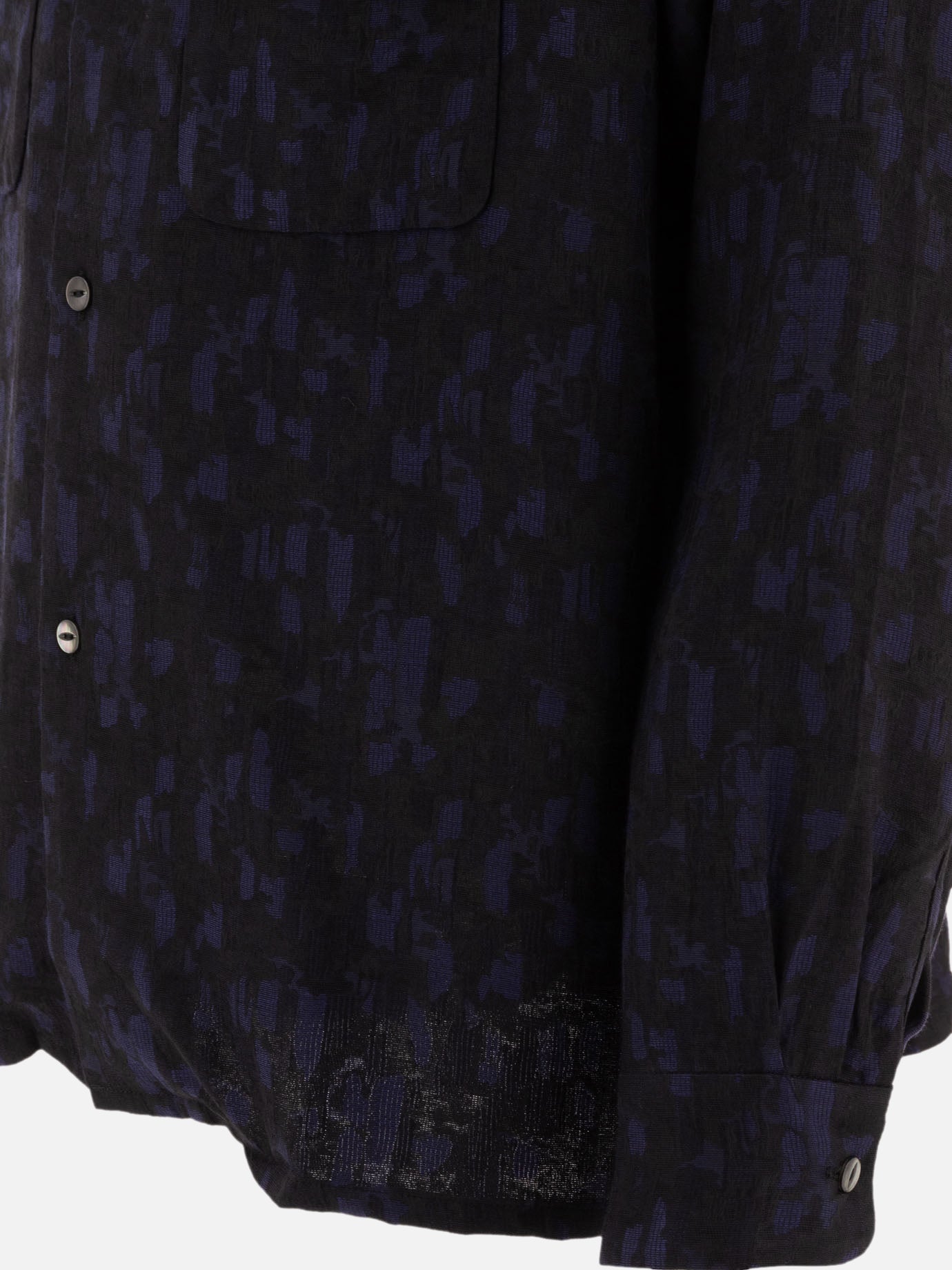 Needles "Abstract Jacquard" shirt Blue