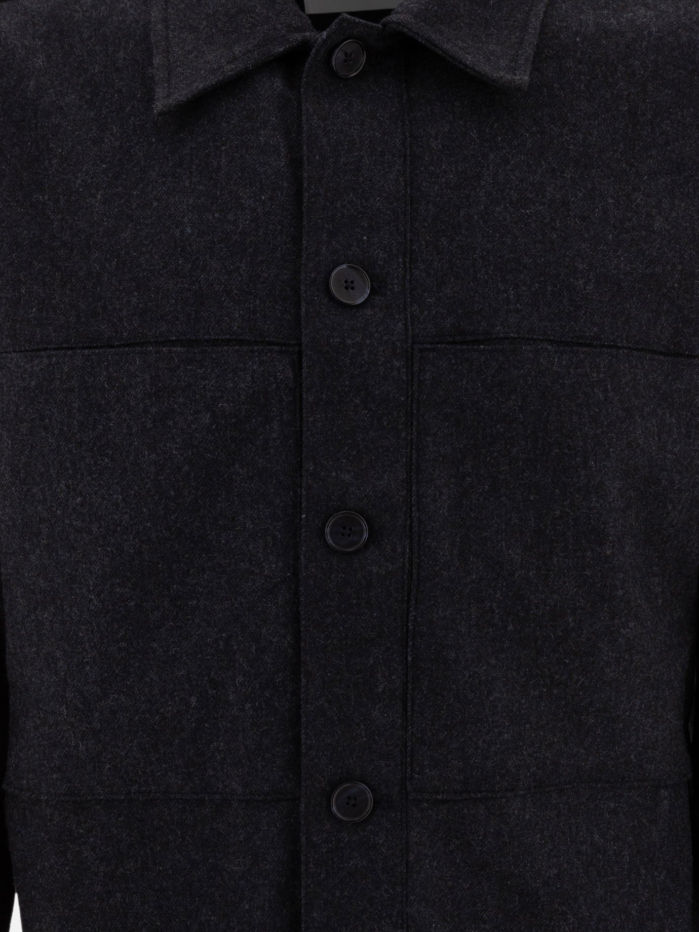 NN.07 "Isak" wool blend overshirt Blue