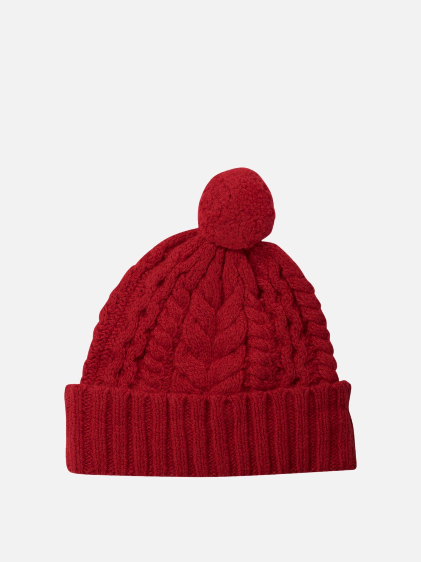 Polo Ralph Lauren "Polo Bear" cable pom-pom beanie Red