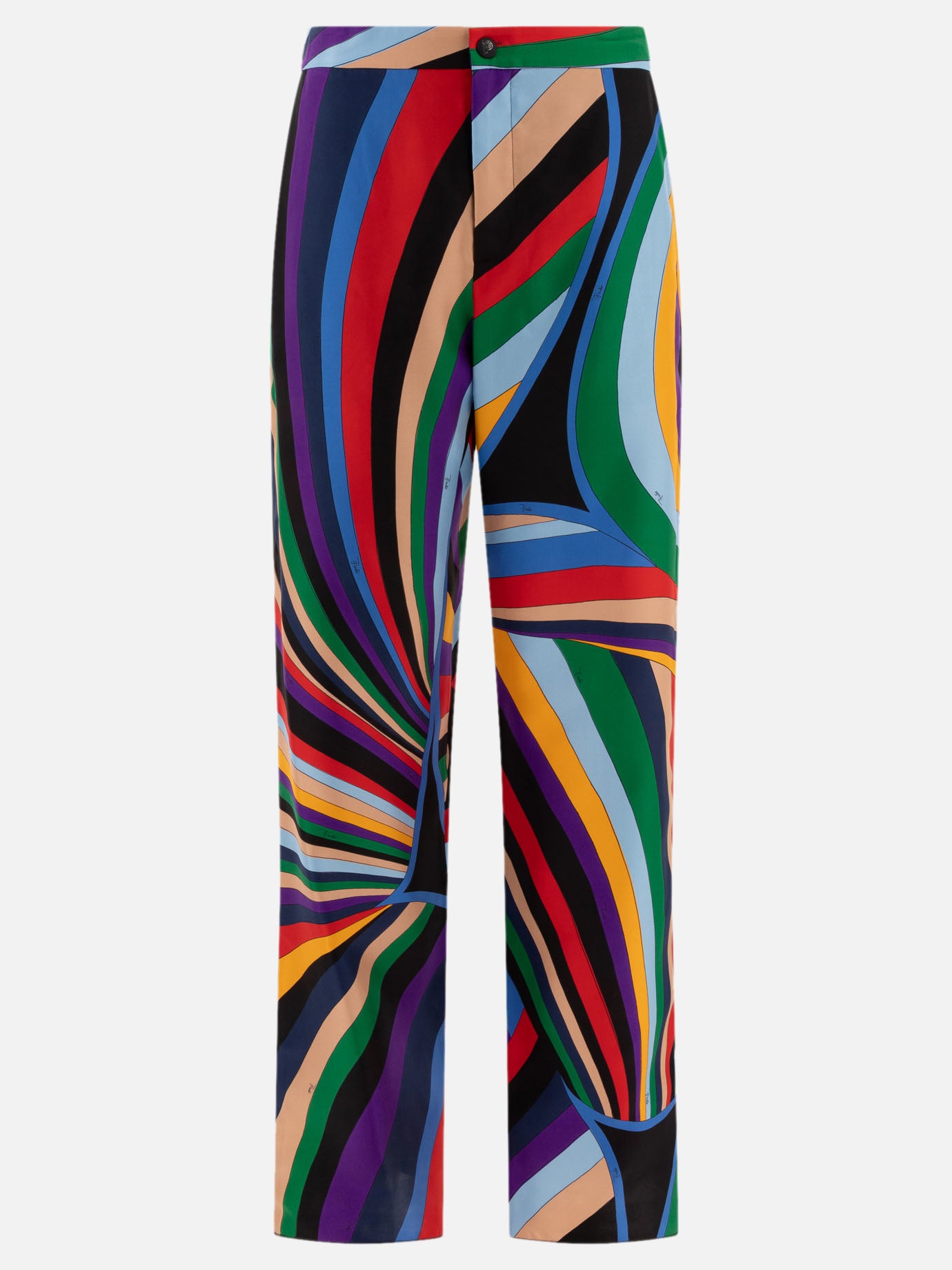 Pucci Iride-print trousers Blue