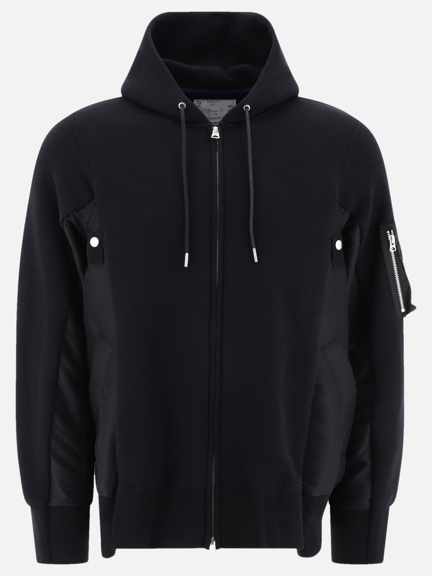 Hybrid zippered hoodie