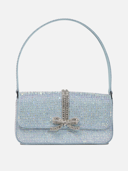 Borsa a spalla in denim con strass