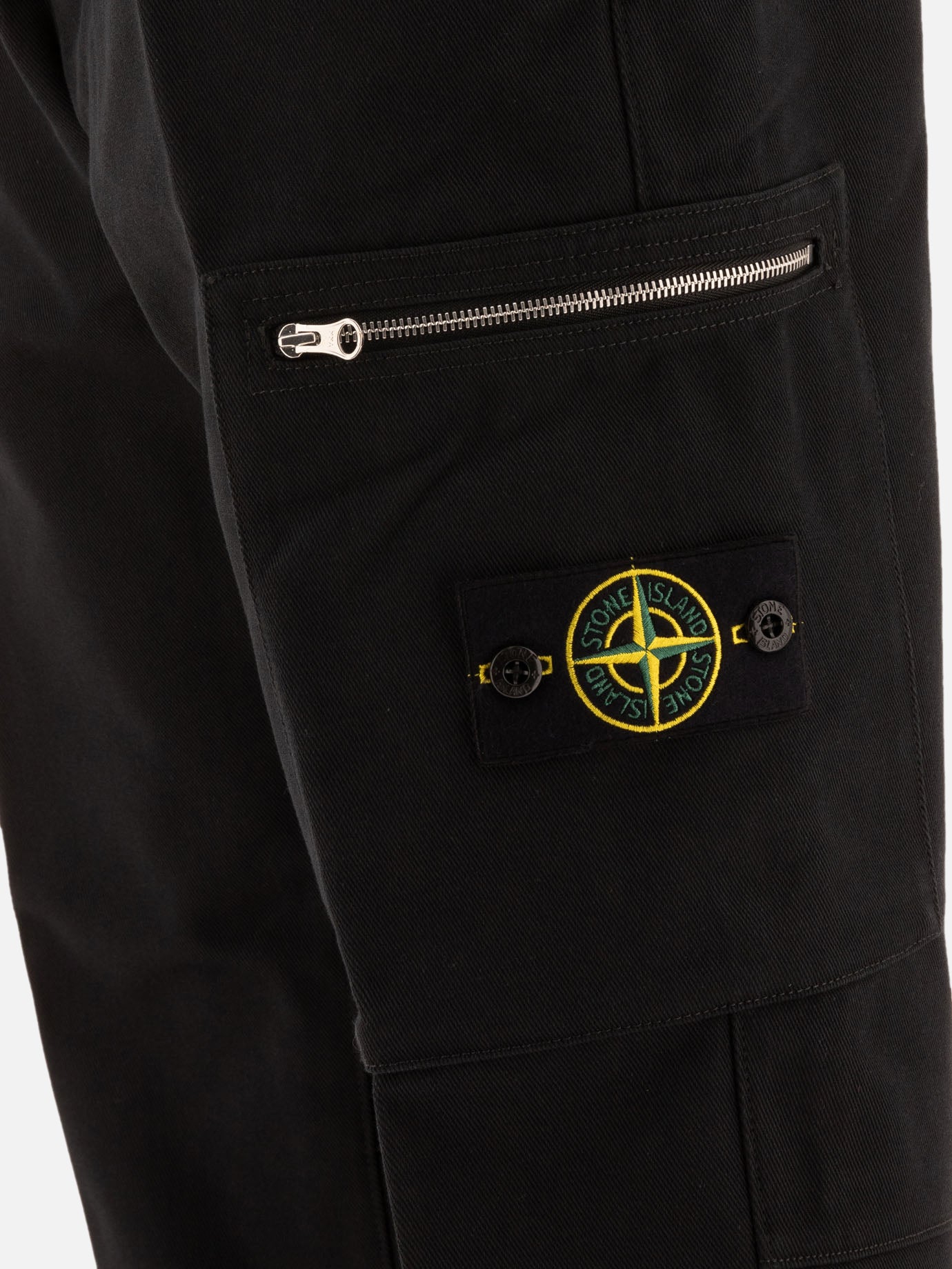 Stone Island "Compass" cargo trousers Black