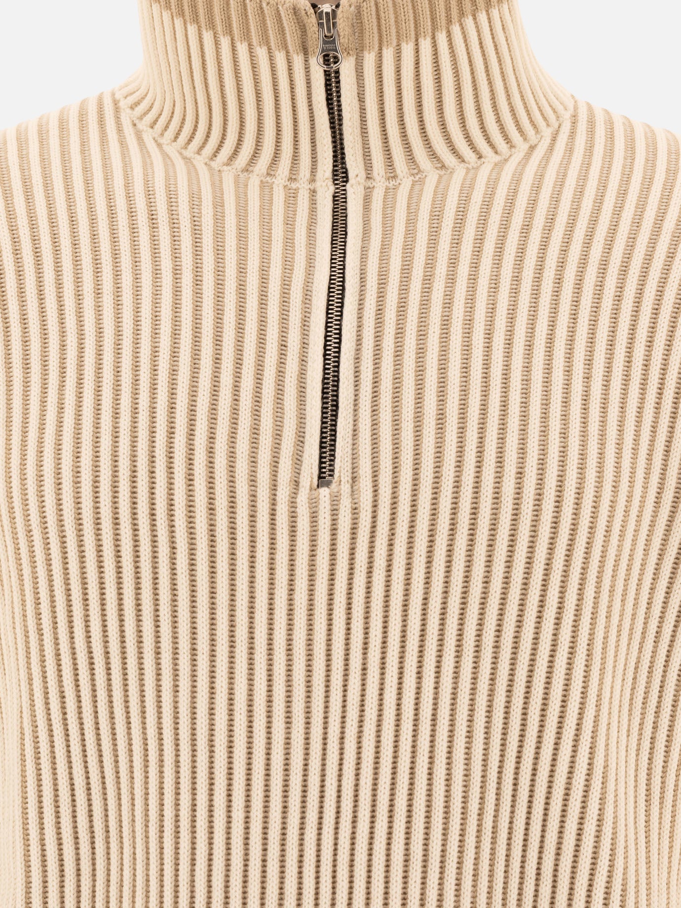 Stone Island "Vanisé" half-zip sweater Beige