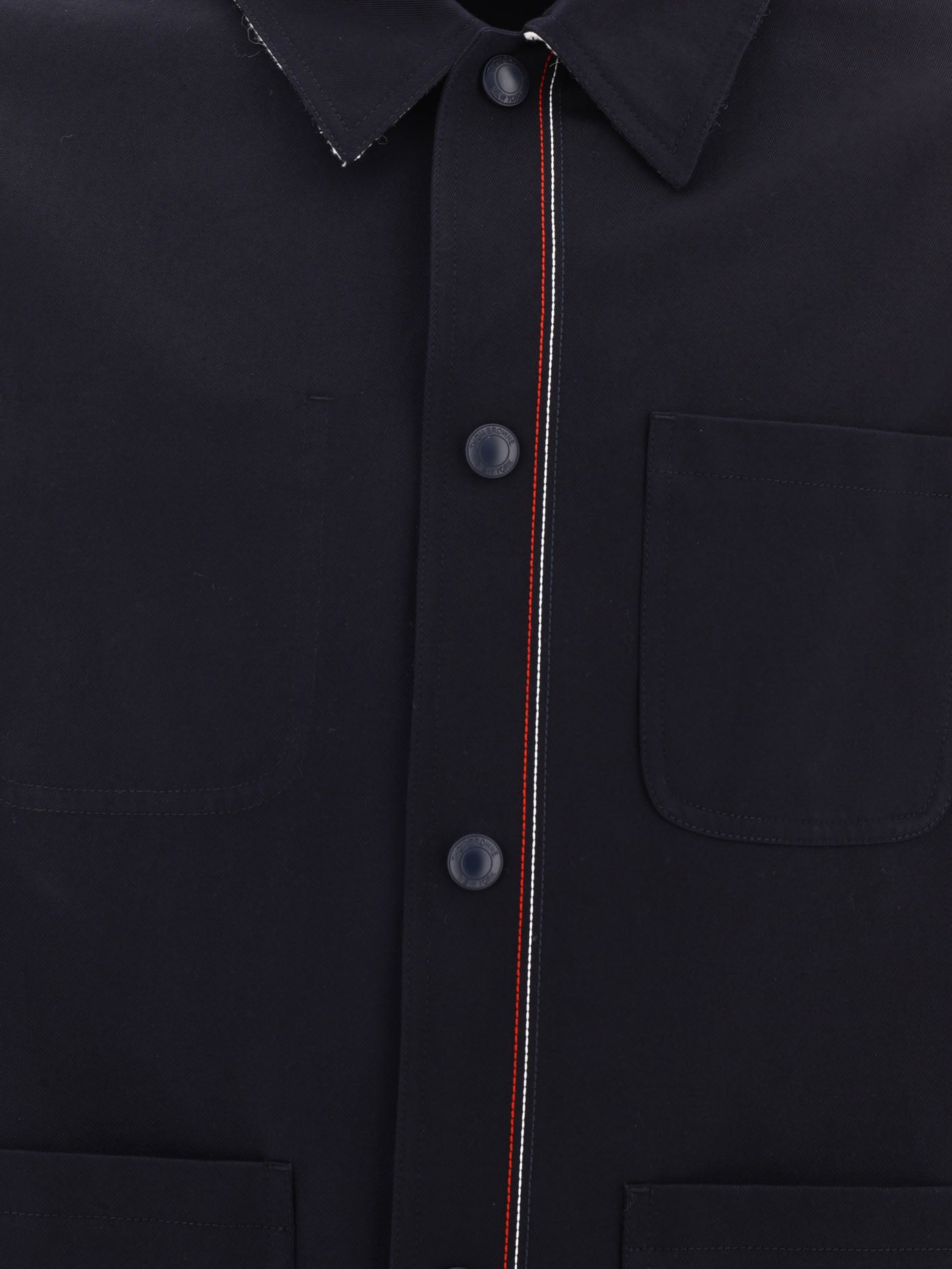 Thom Browne "4 Bar" overshirt jacket Blue