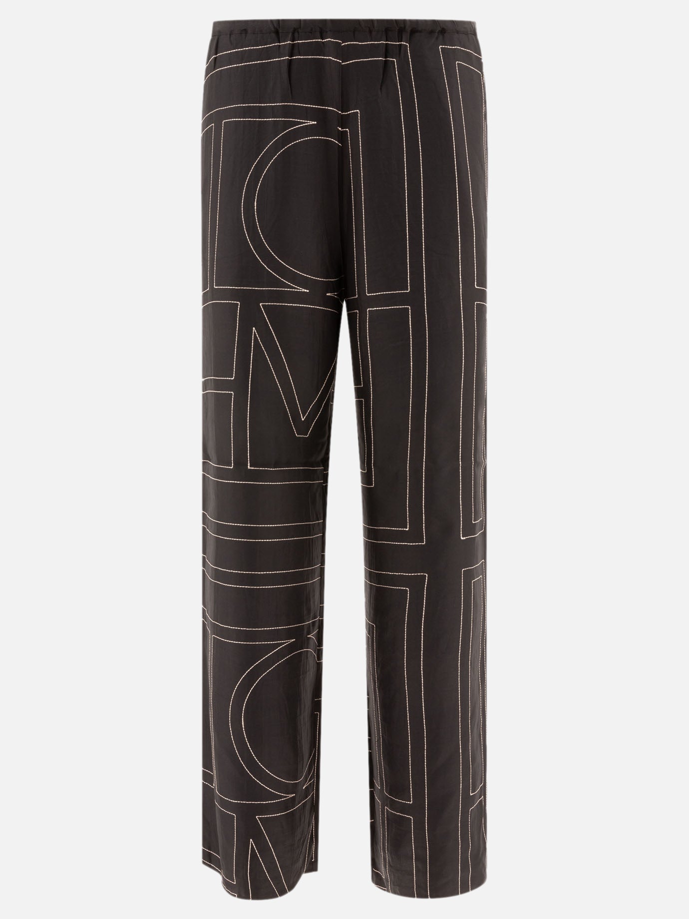 Toteme "Monogram" pj-style trousers Black