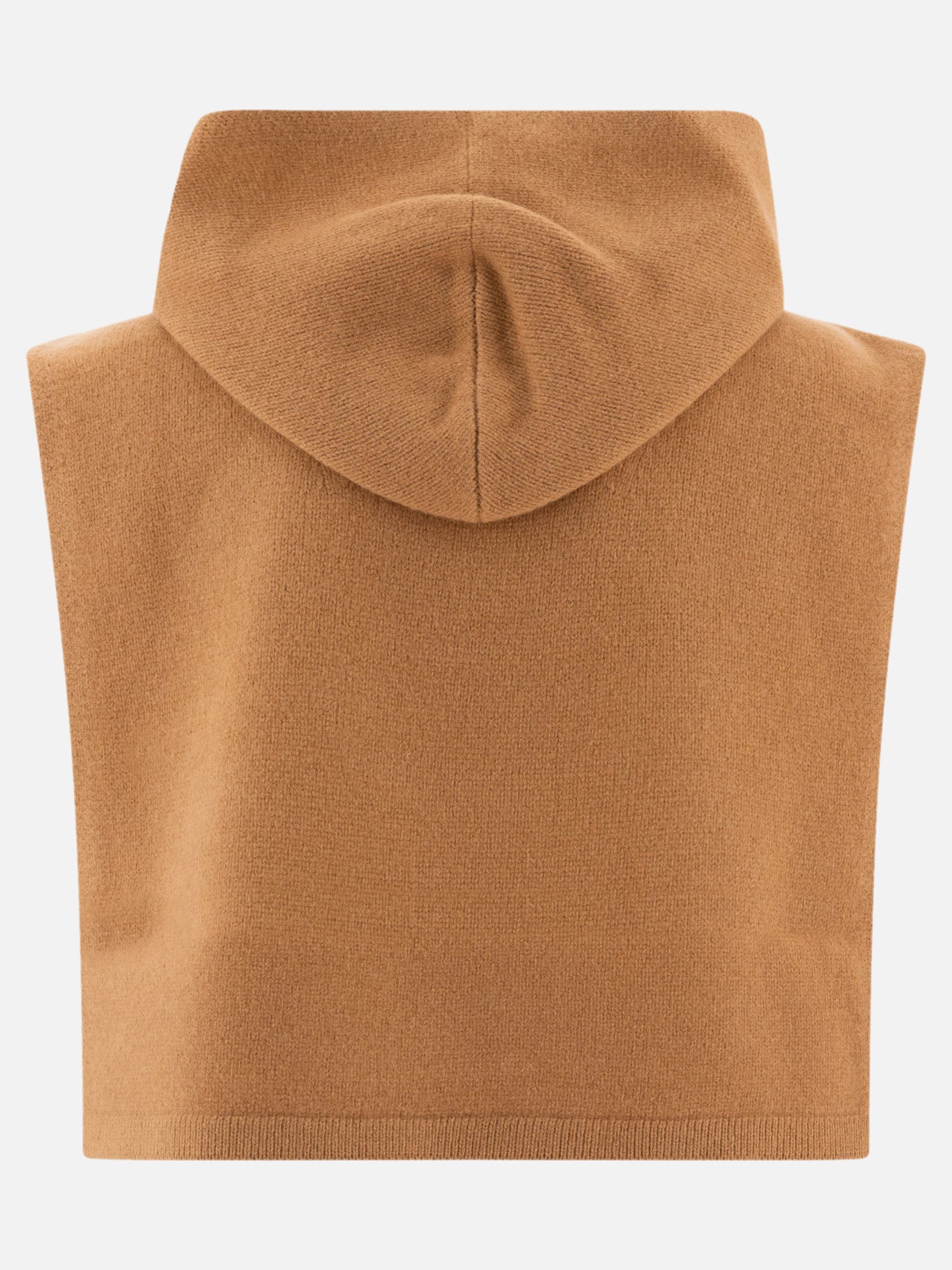 Toteme Hooded bib in wool and cashmere Beige