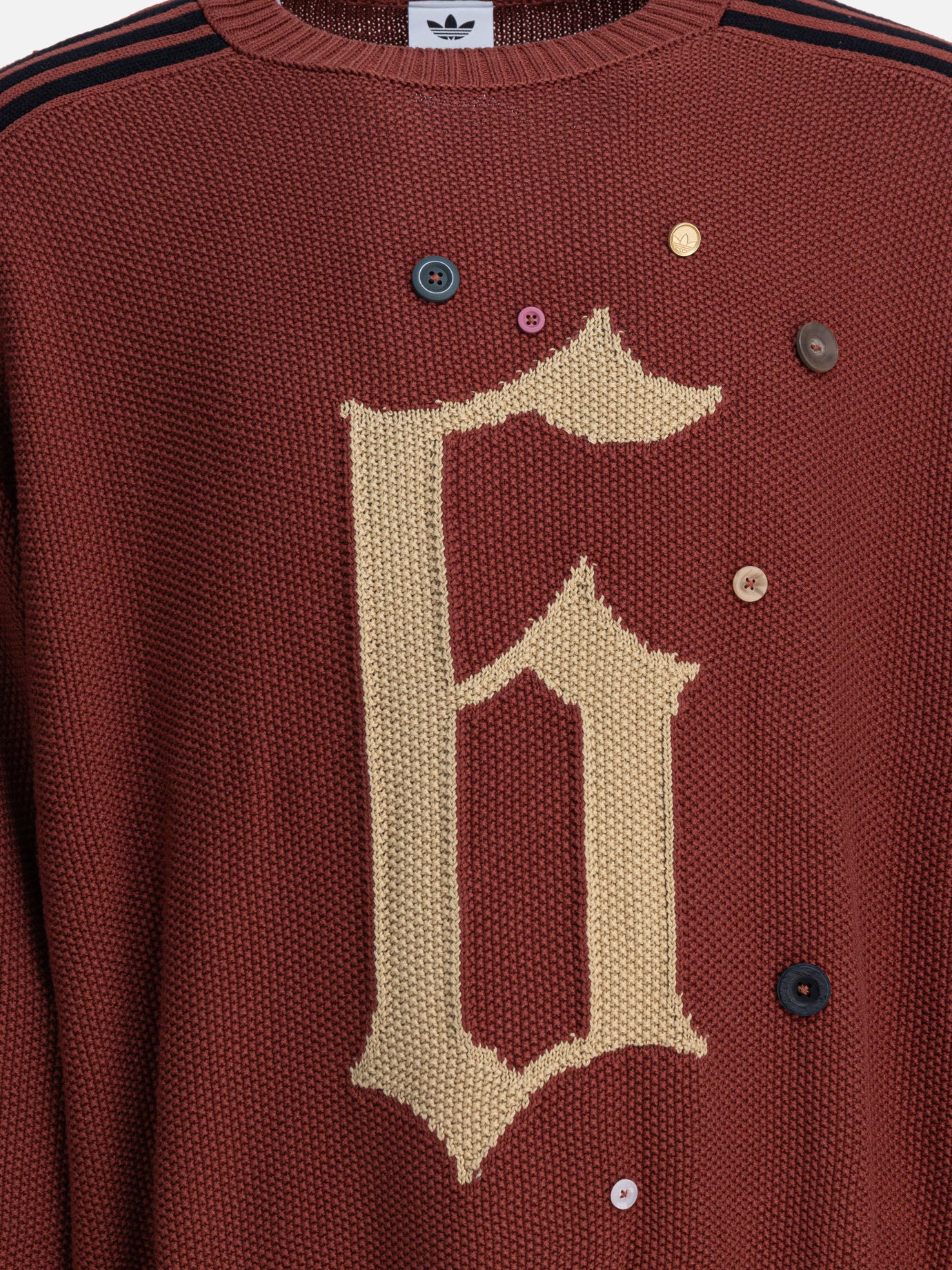 Crewneck sweaters Embroidered  Bordeaux - Adidas Originals Men | PDP | VIETTI Online Store | Zoom-Modal_3
