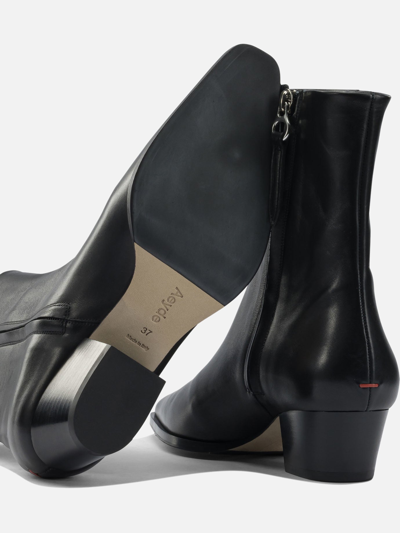 Zipped boots 100% leather - 70% leather 30% rubber  Black - Aeyde Women | PDP | VIETTI Online Store | thumbnail_5