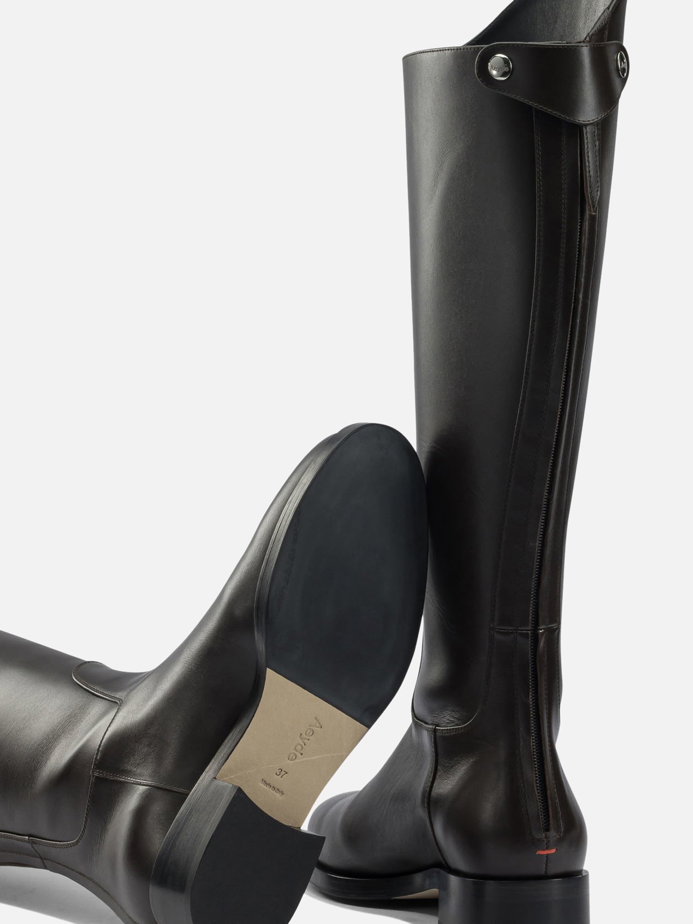 Knee-high 100% leather - 70% leather 30% rubber  Brown - Aeyde Women | PDP | VIETTI Online Store | thumbnail_5