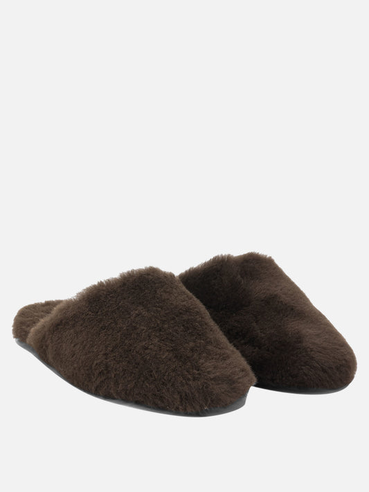 Slipper 100% shearling on calf leather - 100% leather  Marrone - Aeyde Donna | PLP | VIETTI Online Store | 2
