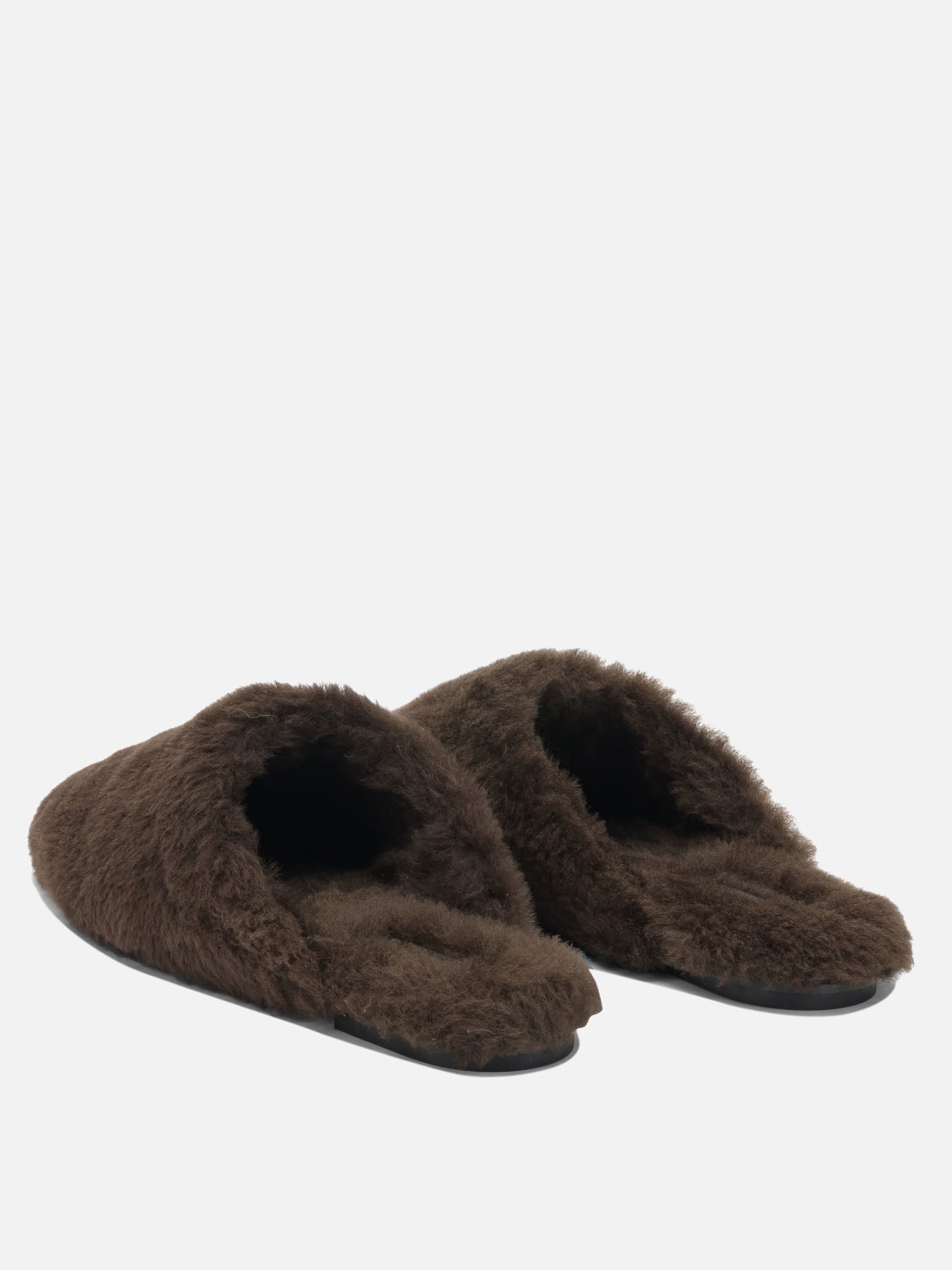 Slippers 100% shearling on calf leather - 100% leather  Brown - Aeyde Women | PDP | VIETTI Online Store | Zoom-Modal_4
