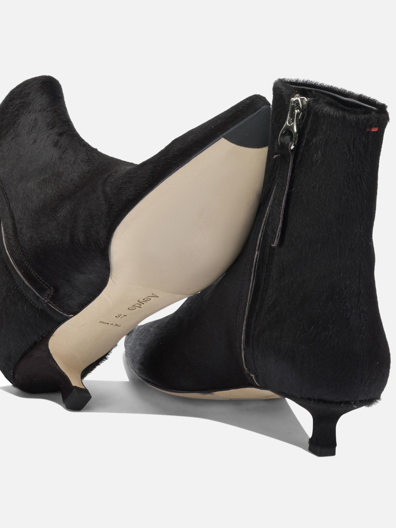 Zipped boots 100% ponyhair on calf leather - 90% leather 10% rubber  Brown - Aeyde Women | PDP | VIETTI Online Store | Zoom-Modal_5
