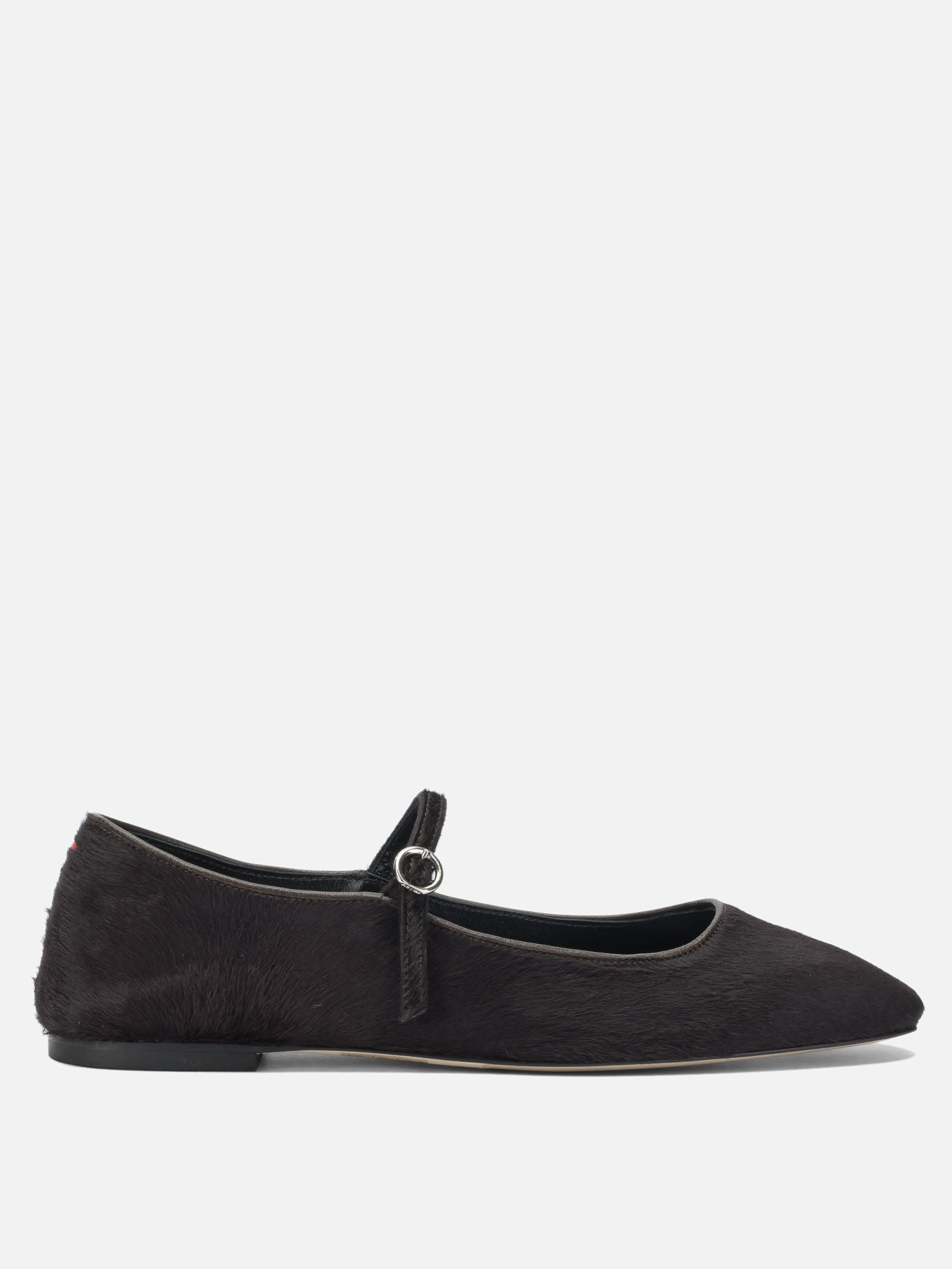 Mary Jane ballet flats 100% ponyhair on calf leather - 100% leather  Brown - Aeyde Women | PDP | VIETTI Online Store | Zoom-Modal

