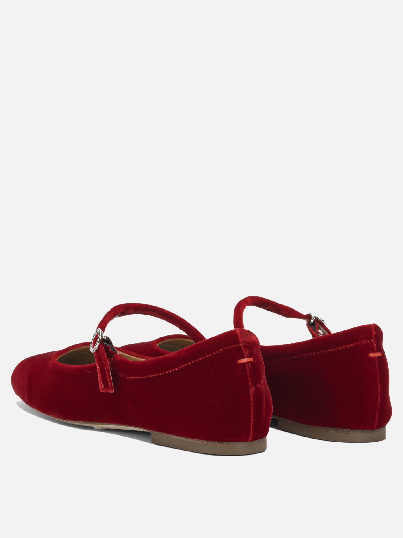 Mary Jane ballet flats 100% velvet - 100% leather  Red - Aeyde Women | PDP | VIETTI Online Store | thumbnail_4
