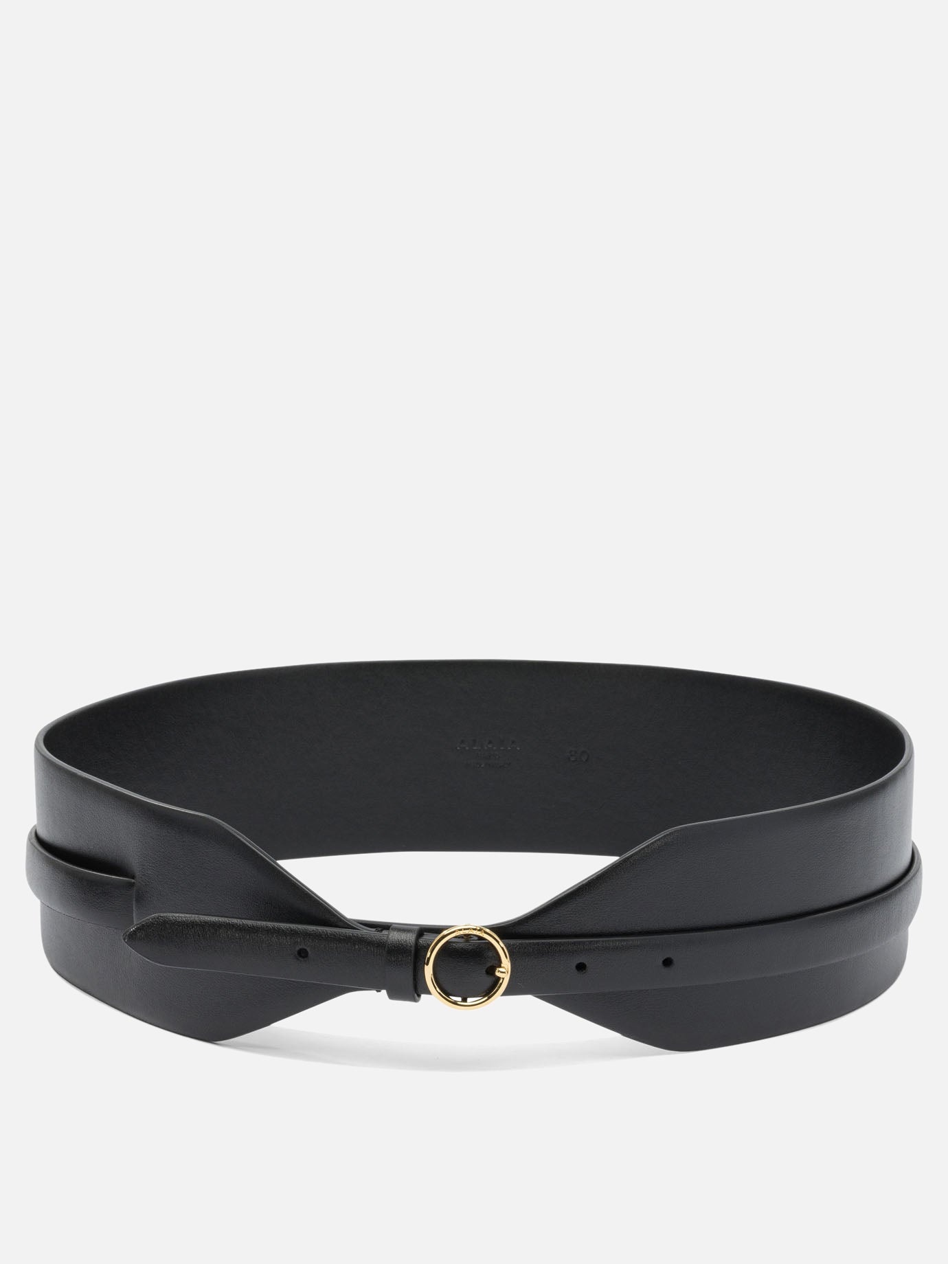 Leather belts Solid colour  Black - Alaïa Women | PDP | VIETTI Online Store | thumbnail