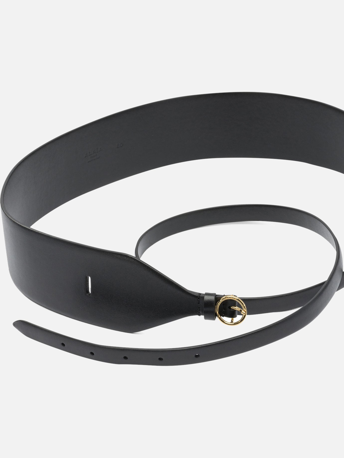 Leather belts Solid colour  Black - Alaïa Women | PDP | VIETTI Online Store | Zoom-Modal_2
