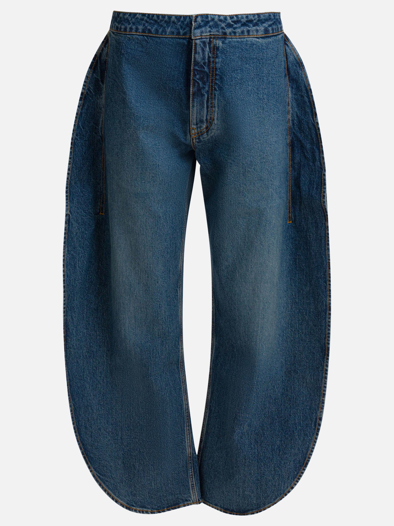 Jeans a gamba larga Solid colour  Azzurro - Alaïa Donna | PDP | VIETTI Online Store | thumbnail