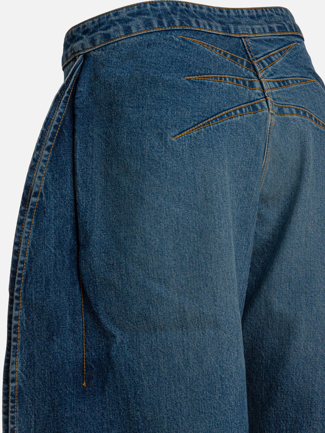Jeans a gamba larga Solid colour  Azzurro - Alaïa Donna | PDP | VIETTI Online Store | Zoom-Modal_4

