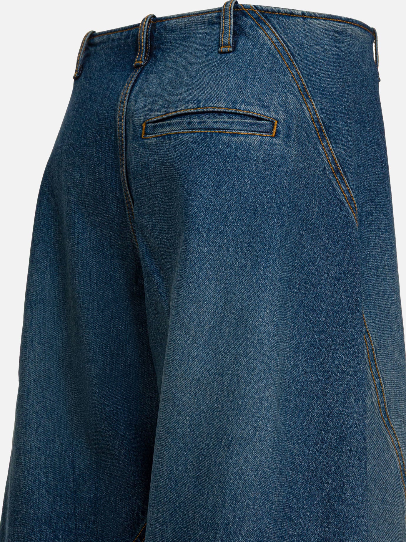 Jeans a gamba larga Solid colour  Blu - Alaïa Donna | PDP | VIETTI Online Store | thumbnail_4