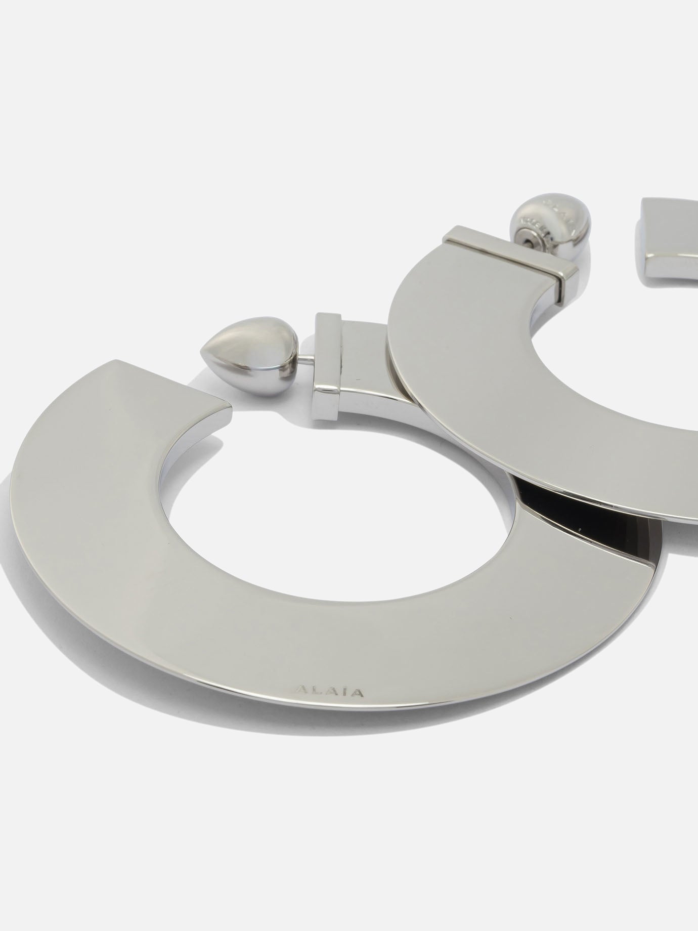 Earrings 95% aluminum 5% brass  Silver - Alaïa Women | PDP | VIETTI Online Store | Zoom-Modal_2
