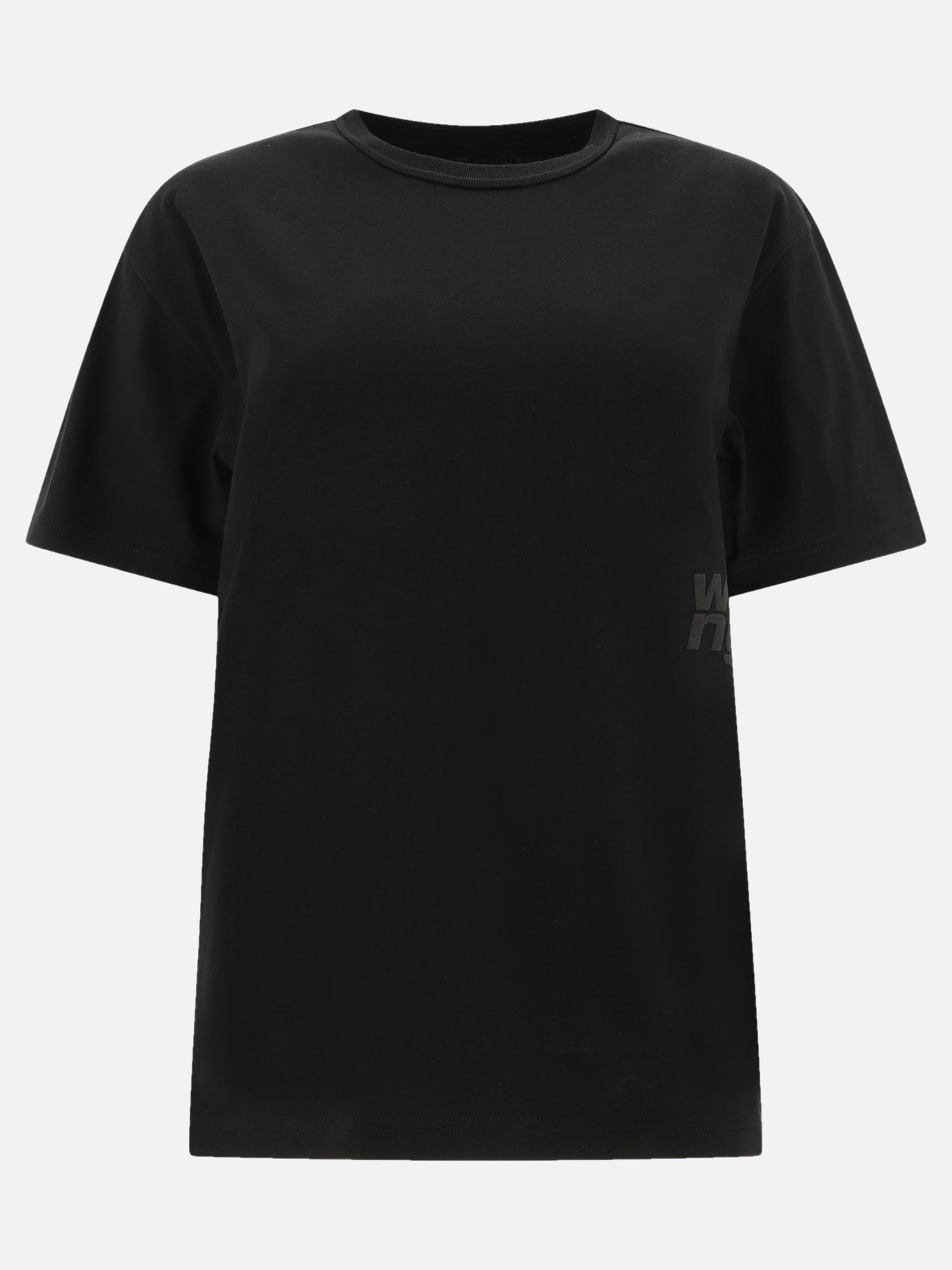 T-shirt girocollo Solid colour  Nero - Alexander Wang Donna | PDP | VIETTI Online Store | Zoom-Modal
