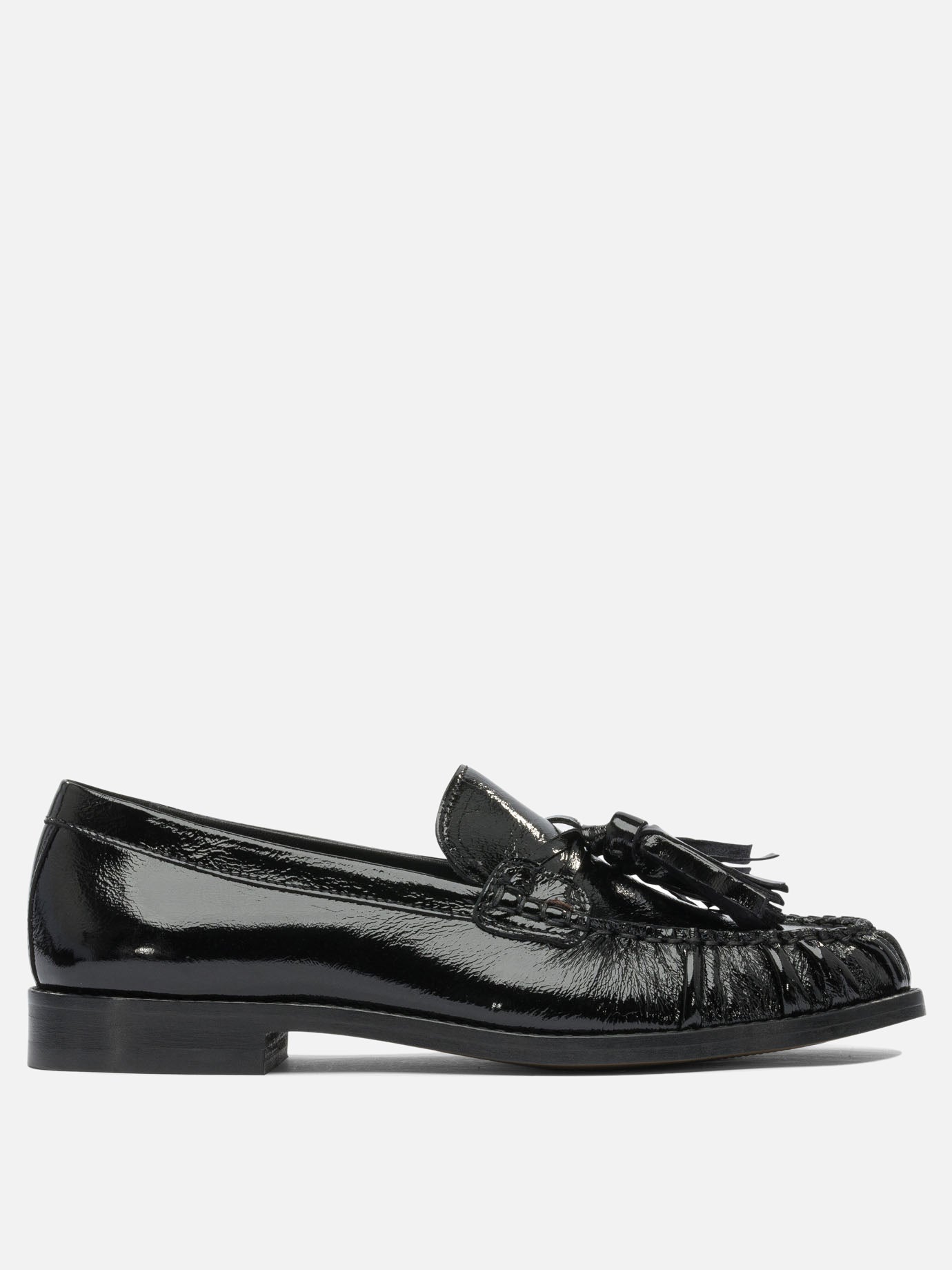 Loafers 100% Goat Leather - 100% Cuerolite  Black - Alohas Women | PDP | VIETTI Online Store | Zoom-Modal
