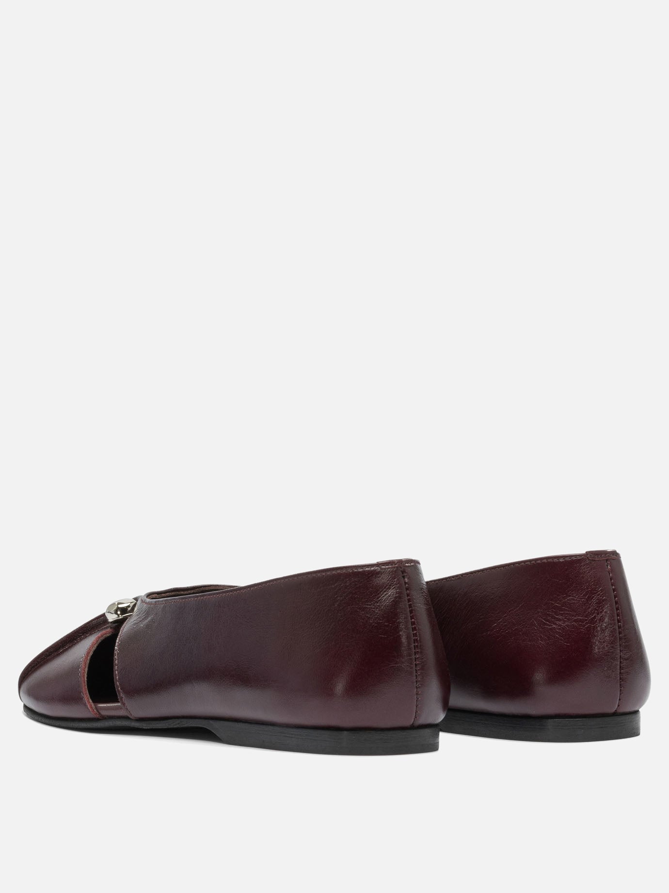 Classic ballet flats 100% goat leather - 100% cuerolite  Bordeaux - Alohas Women | PDP | VIETTI Online Store | Zoom-Modal_4
