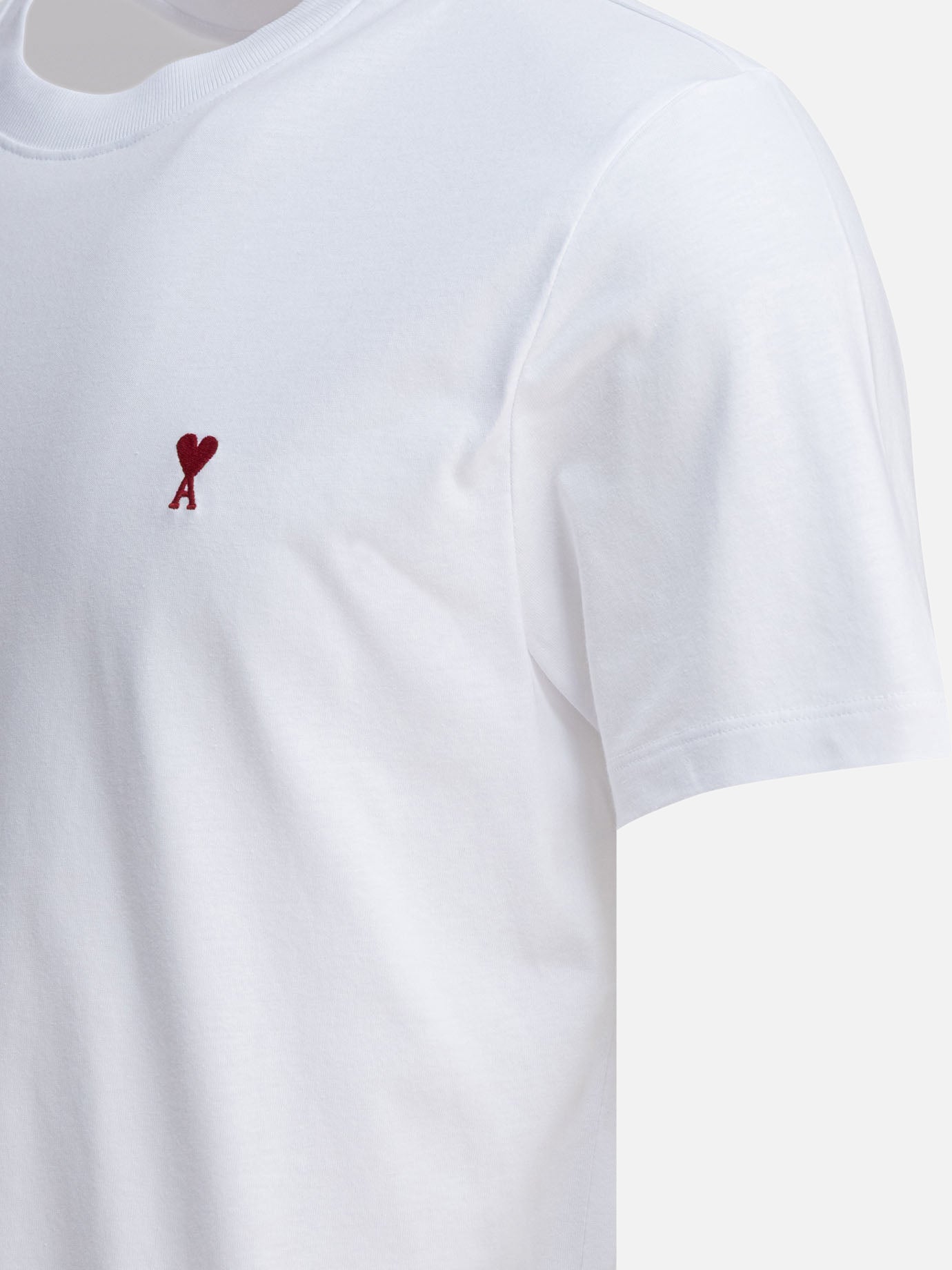 T-shirt girocollo Logo  Bianco - Ami Paris Uomo | PDP | VIETTI Online Store | thumbnail_4