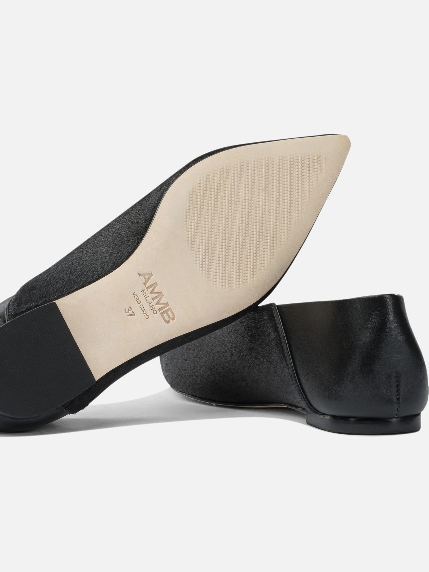 Classic ballet flats 100% calf leather - 100% leather  Black - Ammb Milano Women | PDP | VIETTI Online Store | thumbnail_5