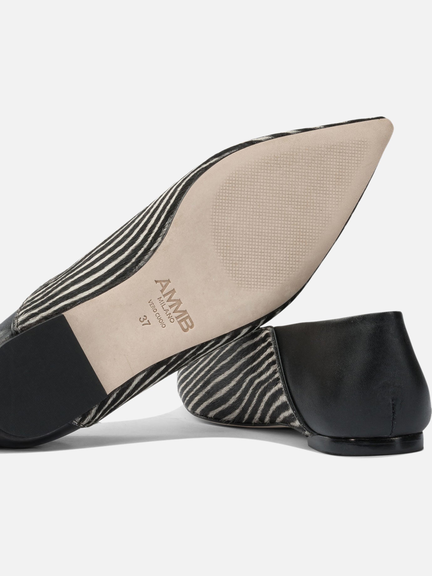 Classic ballet flats 100% calf leather - 100% leather  Black - Ammb Milano Women | PDP | VIETTI Online Store | thumbnail_5