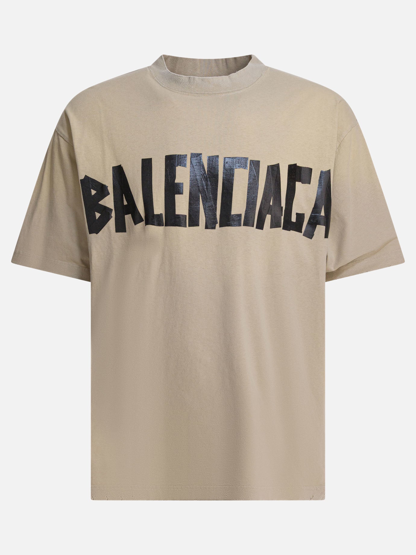 T-shirt girocollo Logo  Beige - Balenciaga Uomo | PDP | VIETTI Online Store | Zoom-Modal

