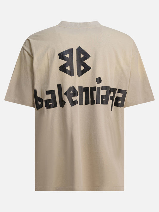 T-shirt girocollo Logo  Beige - Balenciaga Uomo | PLP | VIETTI Online Store | 2
