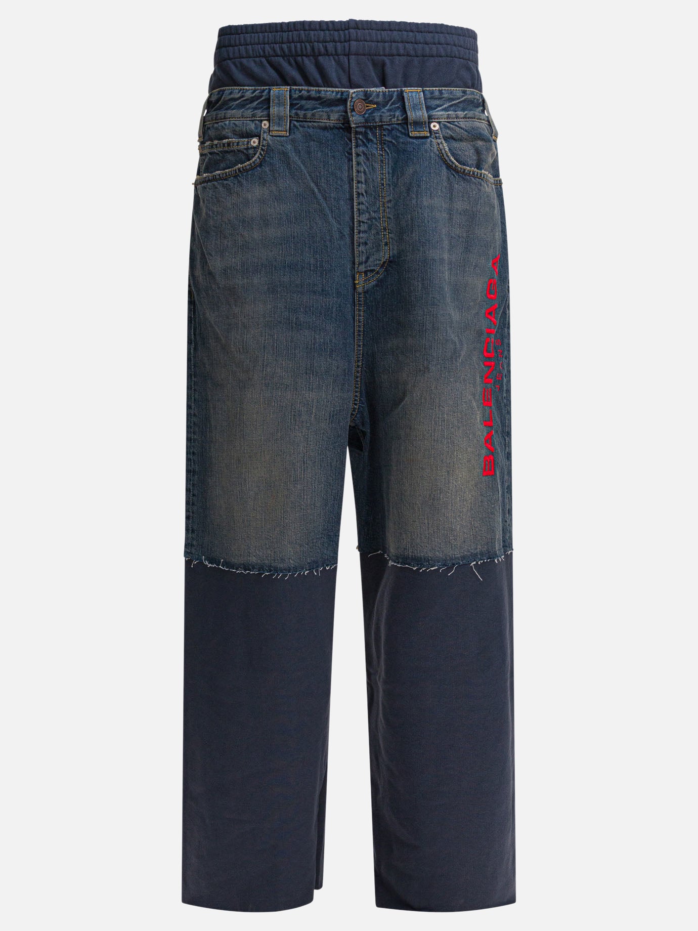 Wide-leg jeans Solid colour  Blue - Balenciaga Men | PDP | VIETTI Online Store | Zoom-Modal
