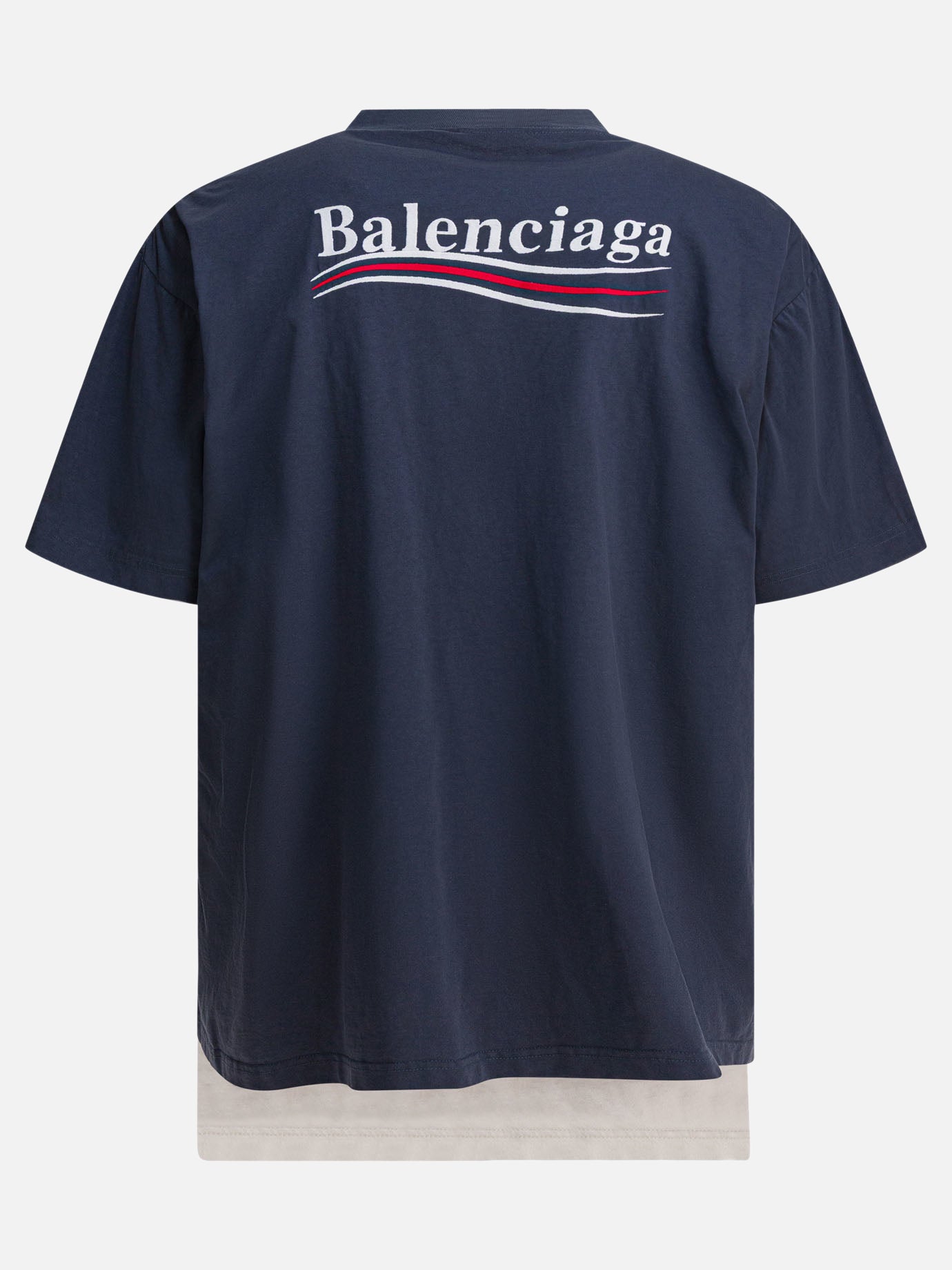 T-shirt girocollo Logo  Blu - Balenciaga Uomo | PDP | VIETTI Online Store | Zoom-Modal_2
