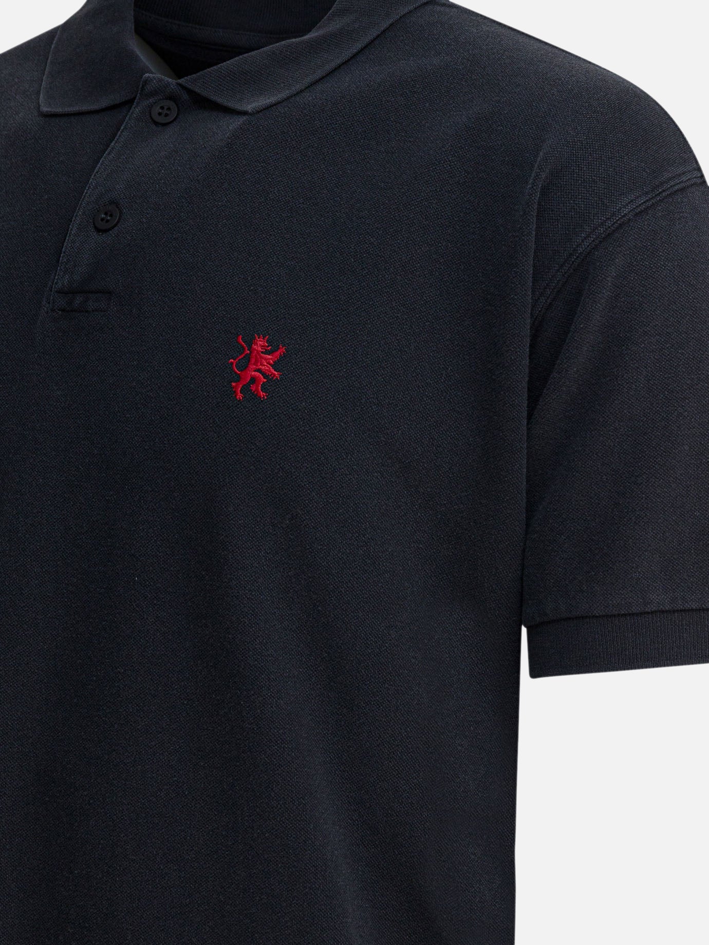Polo shirts with buttons Solid colour  Black - Balenciaga Men | PDP | VIETTI Online Store | Zoom-Modal_4
