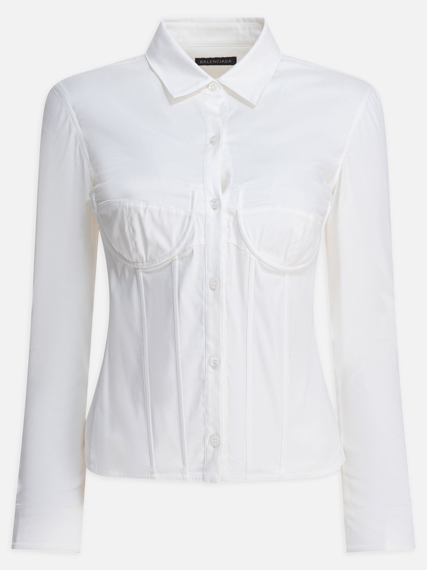 Casual shirts Solid colour  White - Balenciaga Women | PDP | VIETTI Online Store | Zoom-Modal
