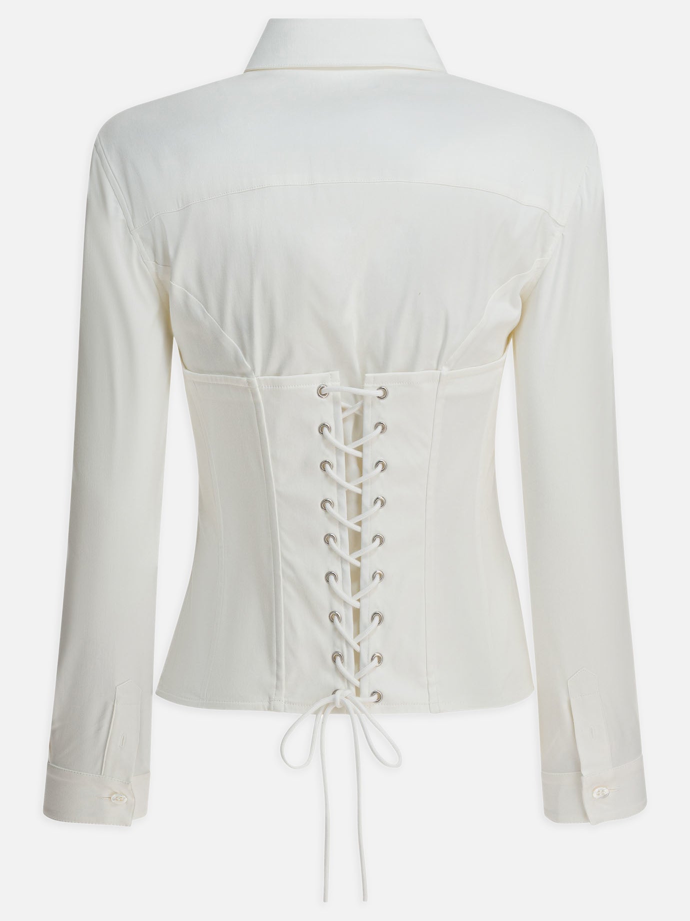 Casual shirts Solid colour  White - Balenciaga Women | PDP | VIETTI Online Store | thumbnail_2