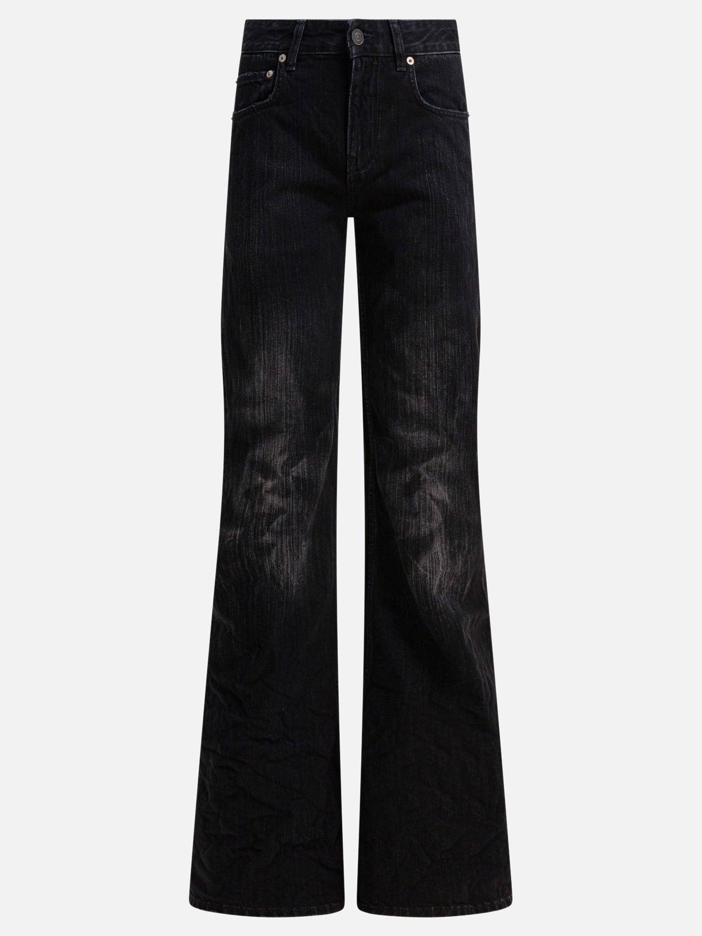 Jeans a gamba larga Solid colour  Nero - Balenciaga Donna | PDP | VIETTI Online Store | thumbnail