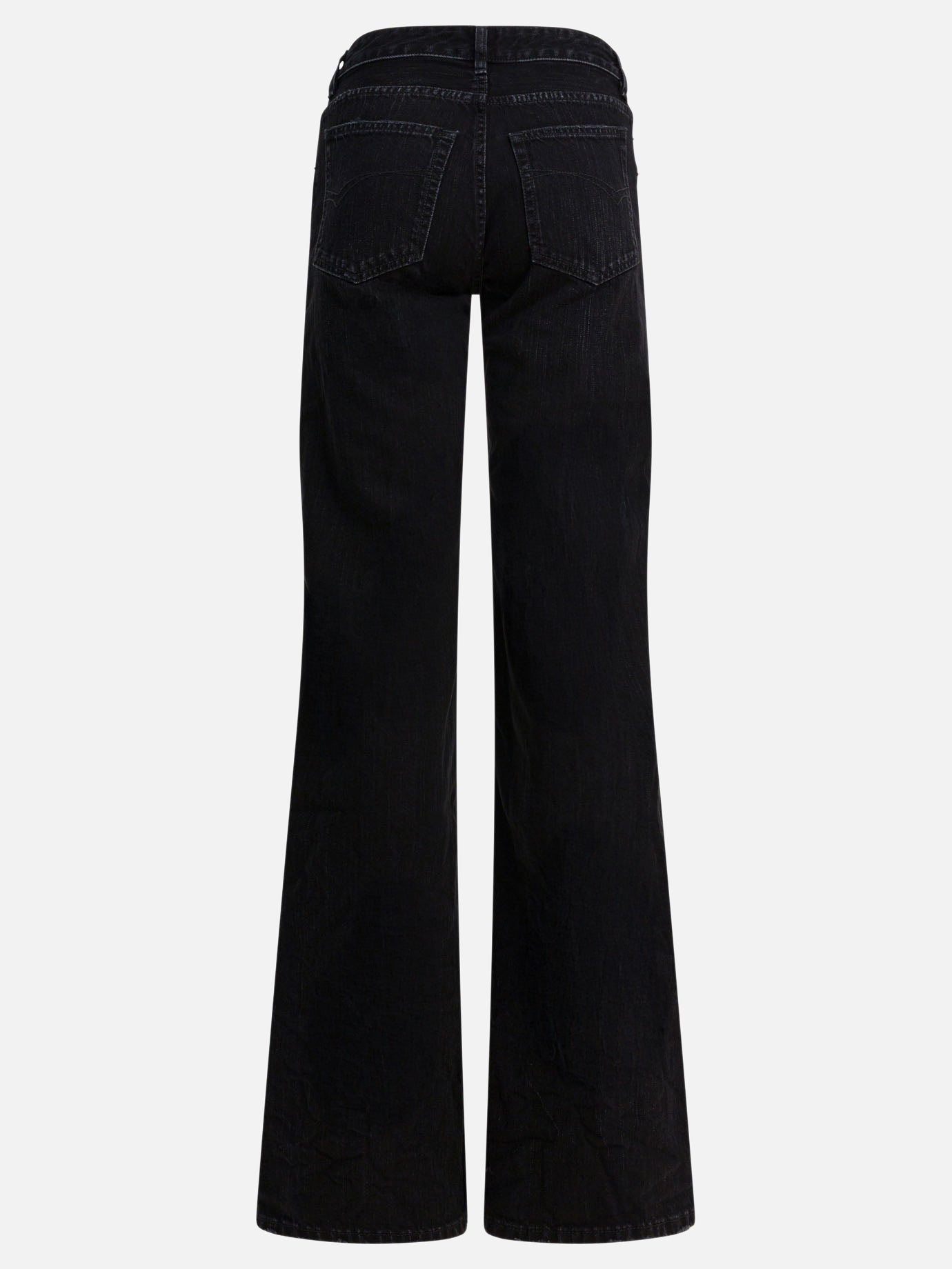 Jeans a gamba larga Solid colour  Nero - Balenciaga Donna | PDP | VIETTI Online Store | Zoom-Modal_2
