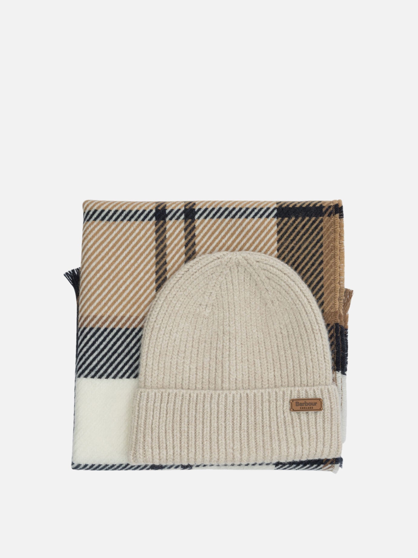 Fringed scarves 97% polyester 3% elastane  Beige - Barbour Women | PDP | VIETTI Online Store | Zoom-Modal
