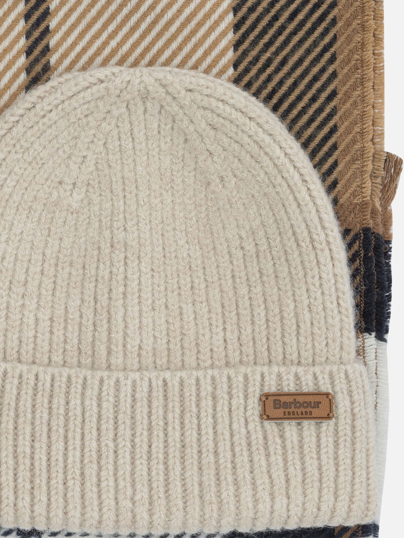 Fringed scarves 97% polyester 3% elastane  Beige - Barbour Women | PDP | VIETTI Online Store | Zoom-Modal_2
